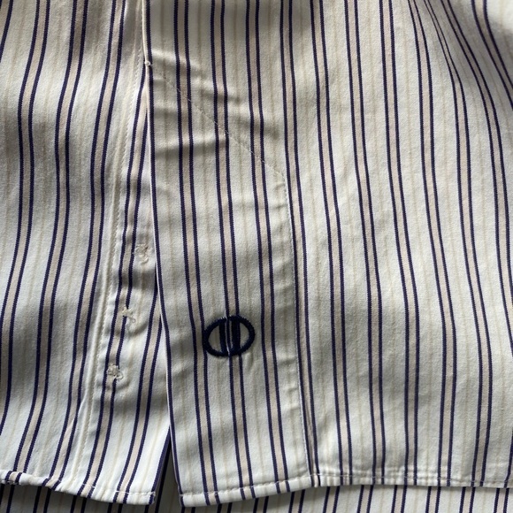 David Donahue Cotton Stripe Long Sleeves Dress Shirt Sz: 16/ 32-3 - Picture 6 of 10